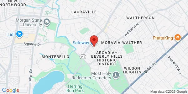 Map of 4401 Harford Rd Baltimore, MD 21214
