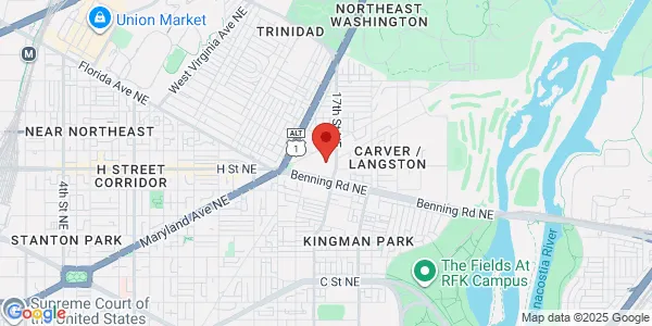 Map of 1601 Maryland Ave Ne Washington, DC 20002