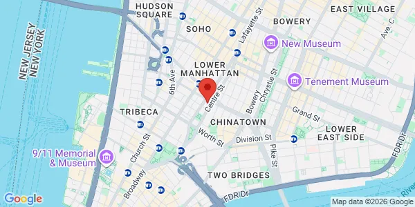 Map of 139 Centre St Ste 207 New York, NY 10013