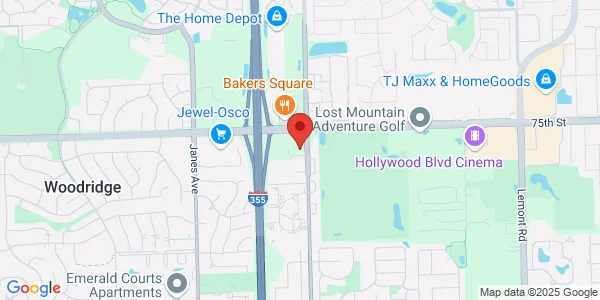 Map of 7530 Woodward Ave Ste G Woodridge, IL 60517
