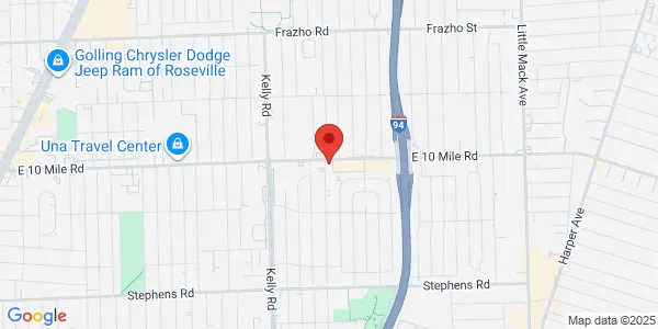 Map of 19070 E 10 Mile Rd Eastpointe, MI 48021