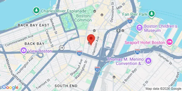 Map of 860 Washington St Fl 7 Boston, MA 02111