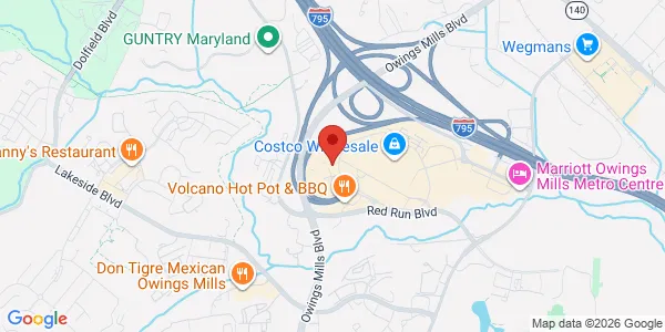 Map of 10461 Mill Run Cir Owings Mills, MD 21117