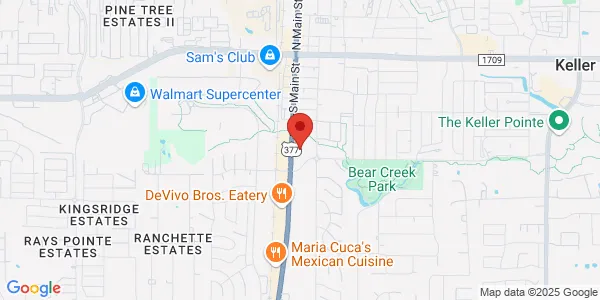 Map of 601 S Main St Ste 110 Keller, TX 76248
