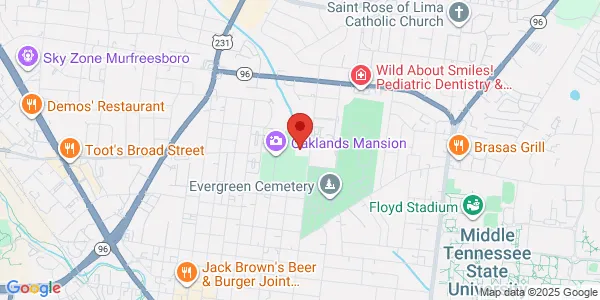 Map of 1001 N Highland Ave Murfreesboro, TN 37130