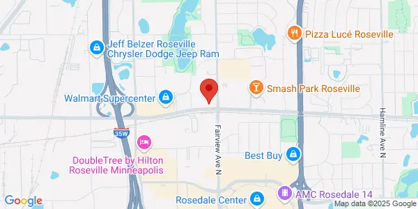 Map of 1835 W County Rd C Ste 180 Roseville, MN 55113