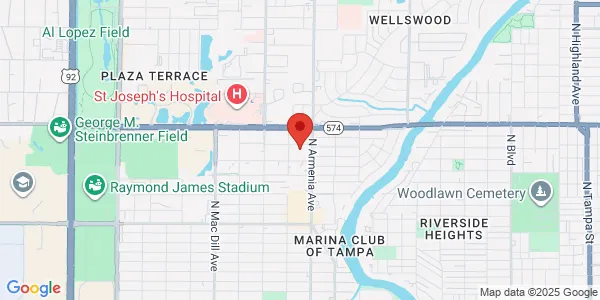 Map of 2506 W Virginia Ave Unit B Tampa, FL 33607