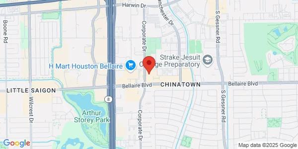 Map of 9600 Bellaire Blvd Ste 211 Houston, TX 77036