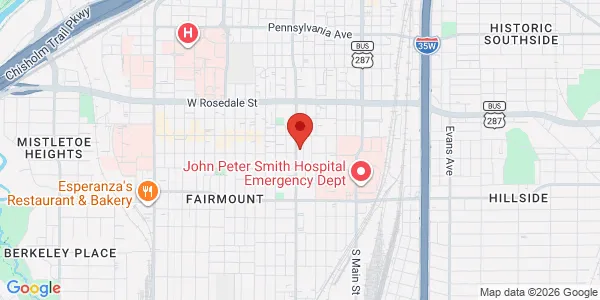 Map of 1327 Hemphill St Fort Worth, TX 76104