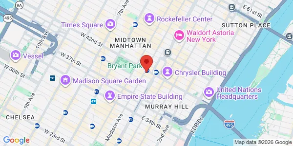 Map of 315 Madison Ave Ste 1306 New York, NY 10017