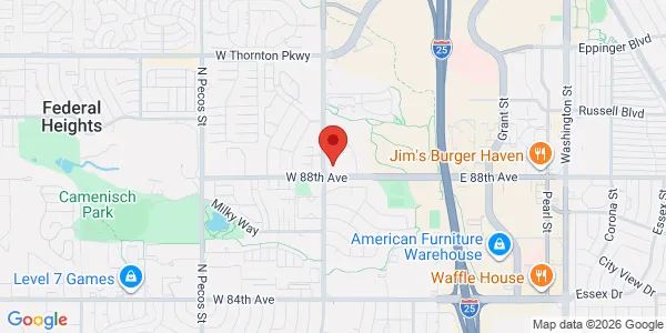 Map of 8820 Huron St Denver, CO 80260