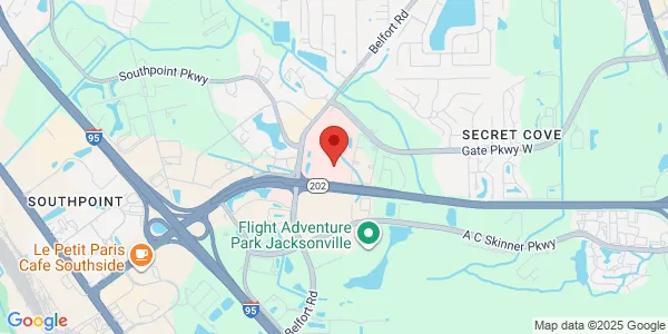 Map of 4203 Belfort Rd Ste 103 Jacksonville, FL 32216
