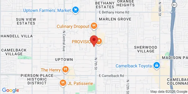Map of 645 E Missouri Ave Ste 300 Mercy Hospital & Medical Center Phoenix, AZ 85012