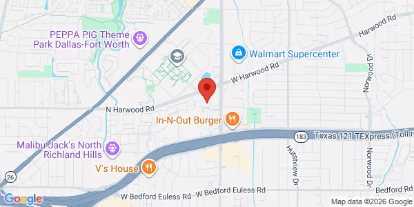 Map of 1612 Hurst Town Center Dr Hurst, TX 76054