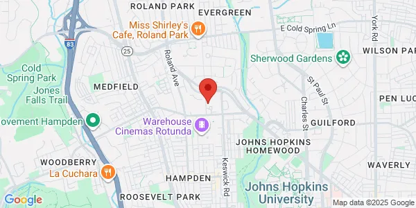 Map of 702 West 40th St Baltimore, MD 21211