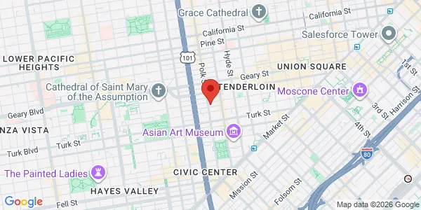 Map of 726 Polk St Fl 4 San Francisco, CA 94109