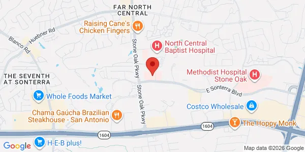 Map of 700 E Sonterra Blvd Ste 202 San Antonio, TX 78258
