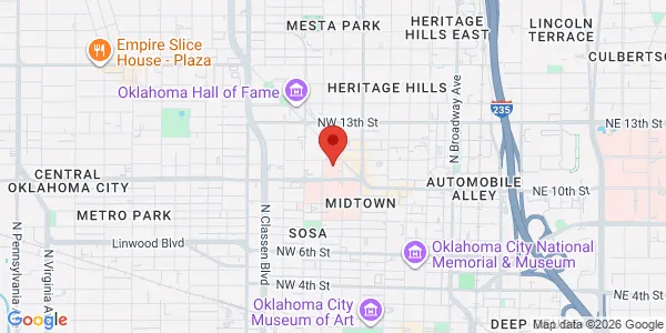Map of 1110 N Lee Ave Ste 200 Oklahoma City, OK 73103