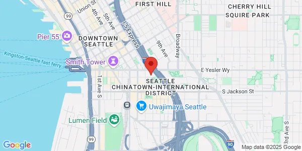 Map of 633 Yesler Way Seattle, WA 98104