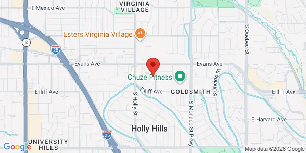 Map of 2175 S Jasmine St Ste 117 Unit 2 Denver, CO 80222
