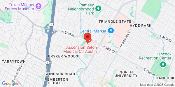 Map of 1301 West 38th St Ste 400 Austin, TX 78705