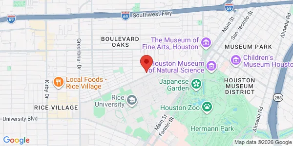 Map of 1701 Sunset Blvd Houston, TX 77005