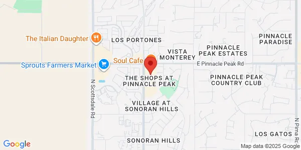 Map of 7629 E Pinnacle Peak Rd Ste 108 Scottsdale, AZ 85255