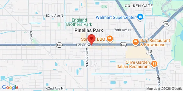 Map of 4800 Park Blvd Pinellas Park, FL 33781