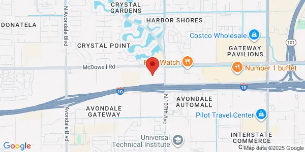 Map of 10815 W McDowell Rd Ste 102 Avondale, AZ 85392