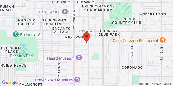Map of 2620 N 3rd St Ste 101 Phoenix, AZ 85004