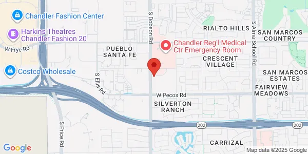 Map of 725 S Dobson Rd Ste A105 Chandler, AZ 85224
