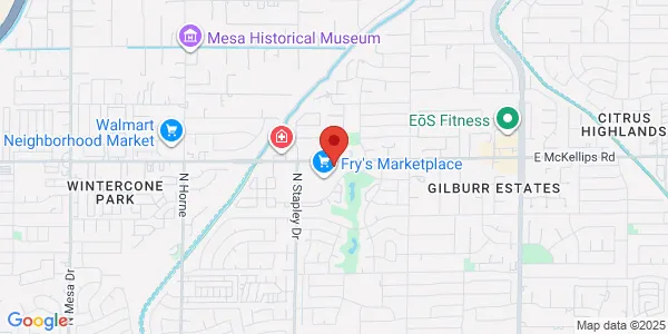 Map of 1345 E McKellips Rd Ste 106 Mesa, AZ 85203