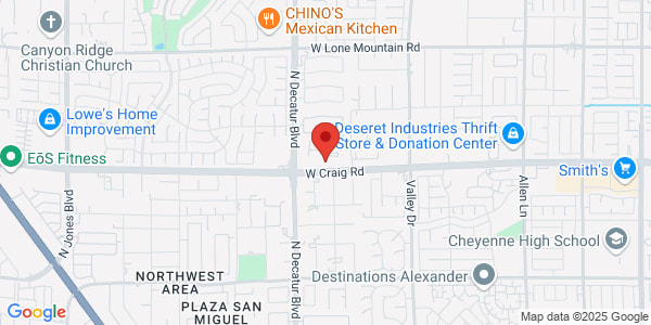 Map of 4640 W Craig Rd North Las Vegas, NV 89032