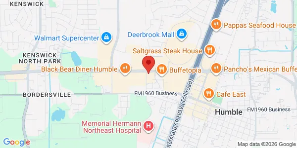 Map of 9802 FM 1960 Bypass Rd W Ste 100 Humble, TX 77338