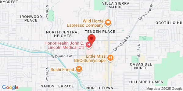 Map of 9250 N 3rd St Ste 1002 Phoenix, AZ 85020
