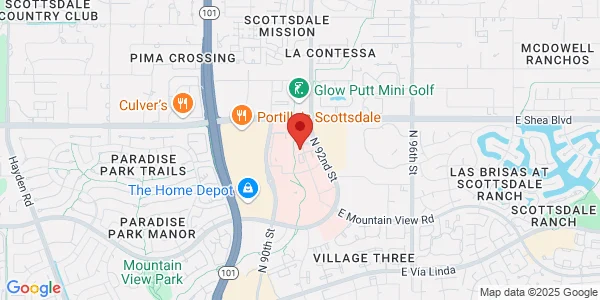 Map of 10290 N 92nd St Ste 100 Scottsdale, AZ 85258