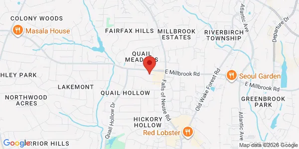 Map of 1200 E Millbrook Rd Ste 205 Raleigh, NC 27609