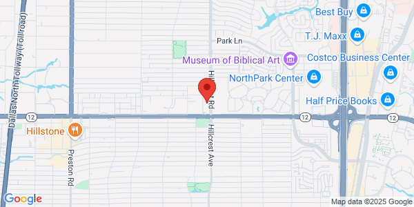 Map of 8611 Hillcrest Rd Ste 195 Dallas, TX 75225