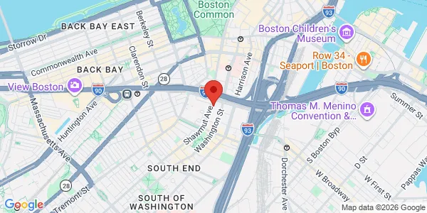 Map of 120 Shawmut Ave Roxbury, MA 02118
