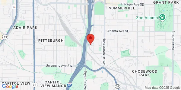 Map of 1046 Ridge Ave SW Atlanta, GA 30315