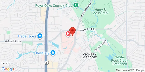 Map of 8230 Walnut Hill Lane Ste 100 Dallas, TX 75231