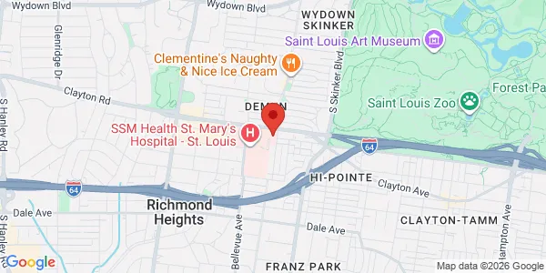 Map of 6400 Clayton Rd Ste 104 St. Louis, MO 63117