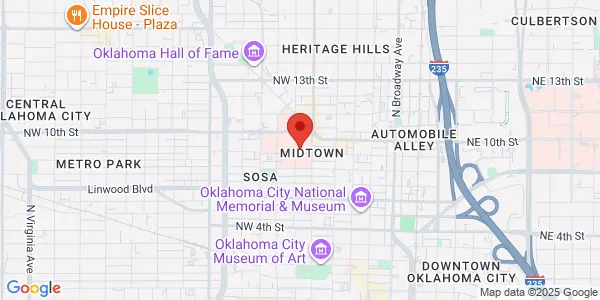 Map of 535 NW 9th St Ste 220 Oklahoma City, OK 73102