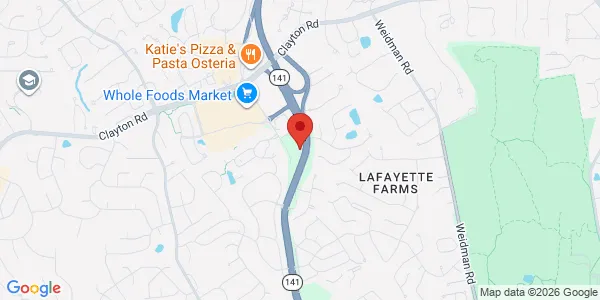 Map of 884 Woods Mill Rd Ste 203 Ballwin, MO 63011