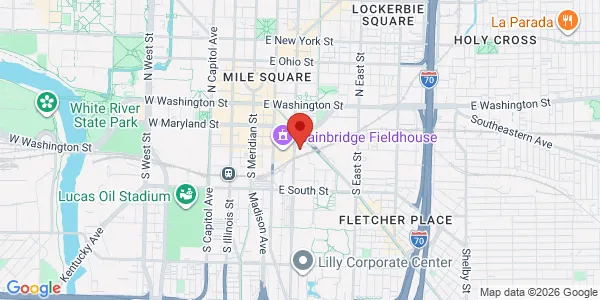 Map of 201 S Delaware St Ste 400 & 500 Indianapolis, IN 46204