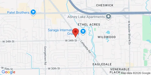 Map of 3400 Lafayette Rd Indianapolis, IN 46222