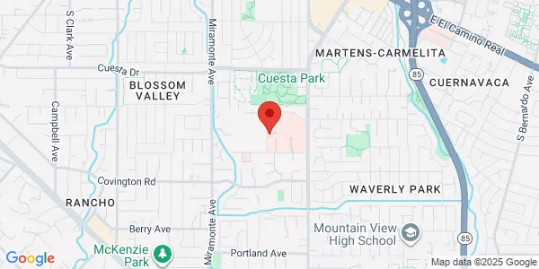 Map of 2495 Hospital Dr Ste 625 Mountain View, CA 94040