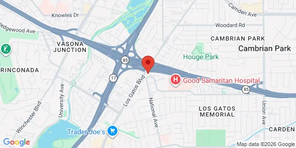 Map of 2589 Samaritan Dr San Jose, CA 95124