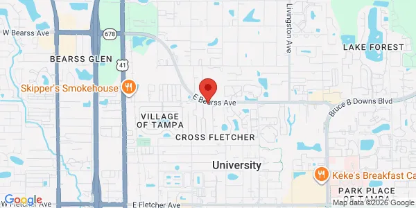 Map of 1707 E Bearss Ave Tampa, FL 33613