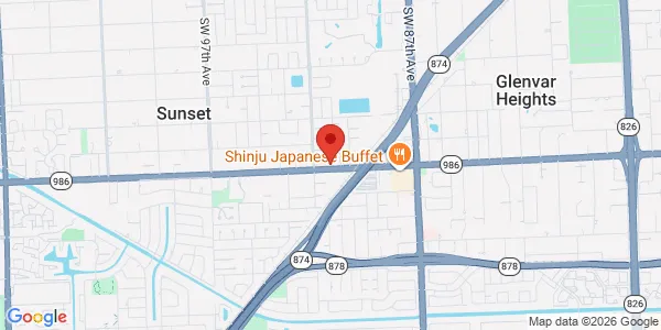 Map of 9035 Sunset Dr Ste 102 Kendall Diagnostic Ctr Miami, FL 33173